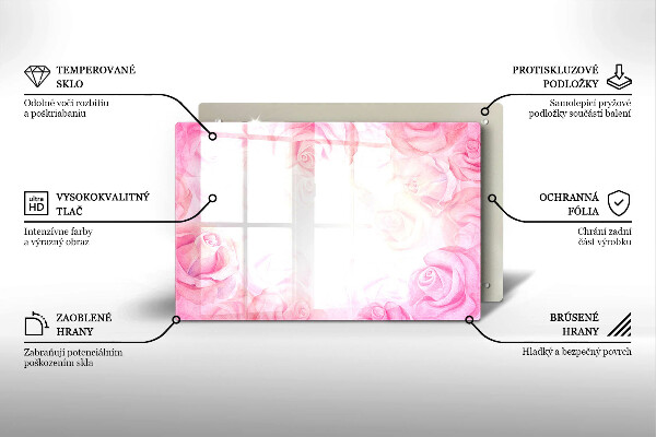 Copri piano cottura Sfondo delicato di rose