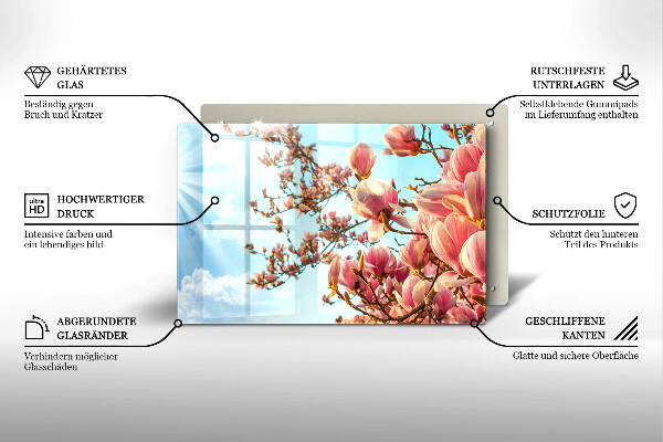 Copri piano cottura Albero di fiori rosa