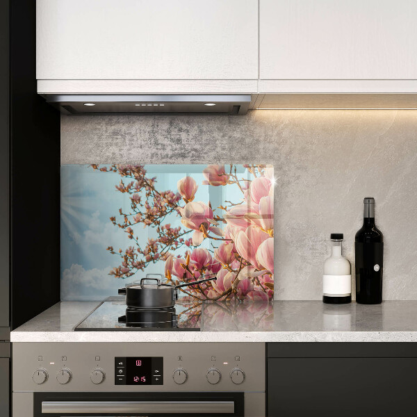 Copri piano cottura Albero di fiori rosa