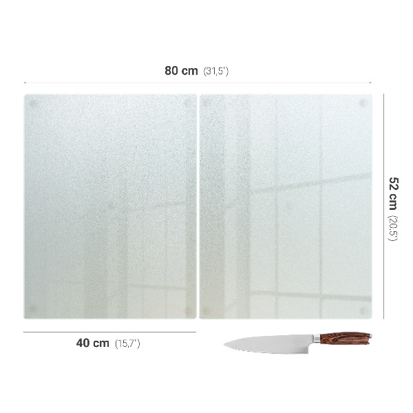 Copri piano cottura in vetro, set da 2 pezzi 40x52 cm