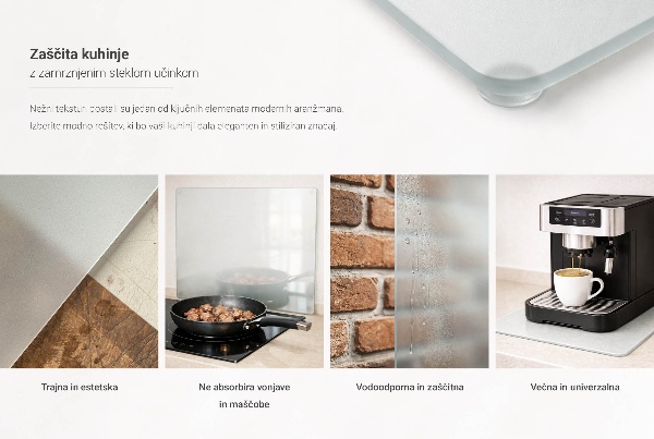 Copri piano cottura in vetro, set da 2 pezzi 40x52 cm