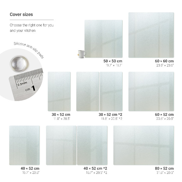 Copri piano cottura per induzione di dimensioni 60 x 52 cm