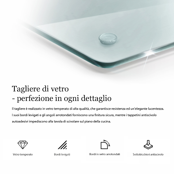 Copertura trasparenta piano induzione 80x52 cm