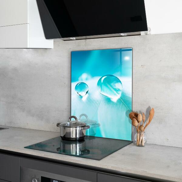 Pannello retrocucina Rugiada sulla piuma delicata