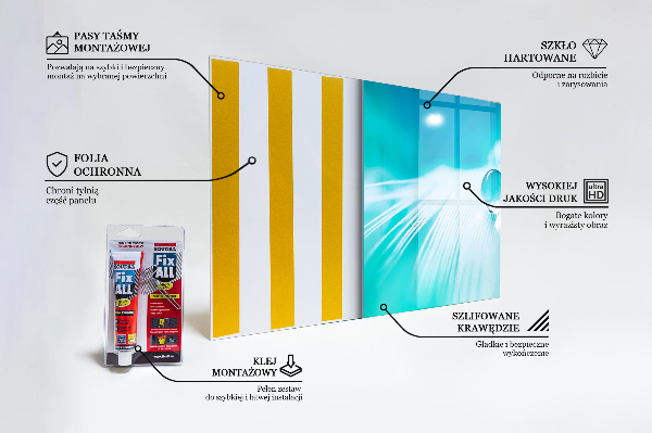 Pannello retrocucina Rugiada sulla piuma delicata