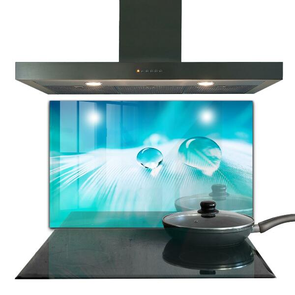 Pannello retrocucina Rugiada sulla piuma delicata