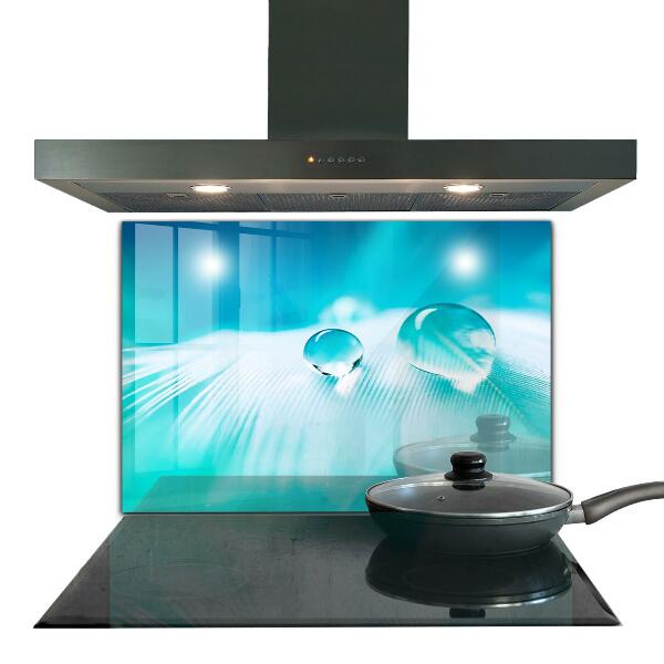 Pannello retrocucina Rugiada sulla piuma delicata