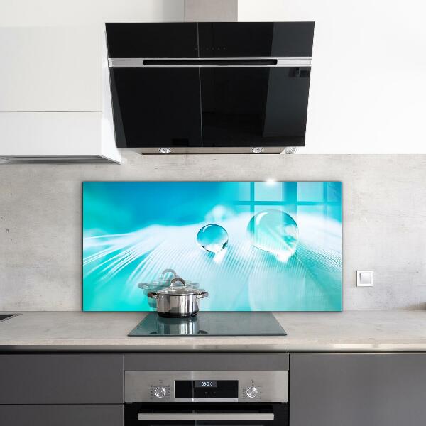 Pannello retrocucina Rugiada sulla piuma delicata