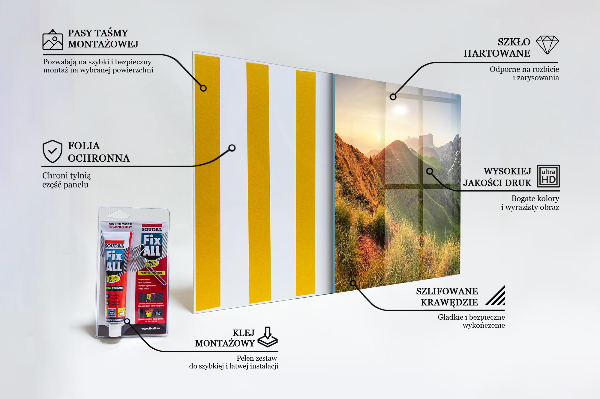 Pannello paraschizzi cucina Alba della radura della montagna