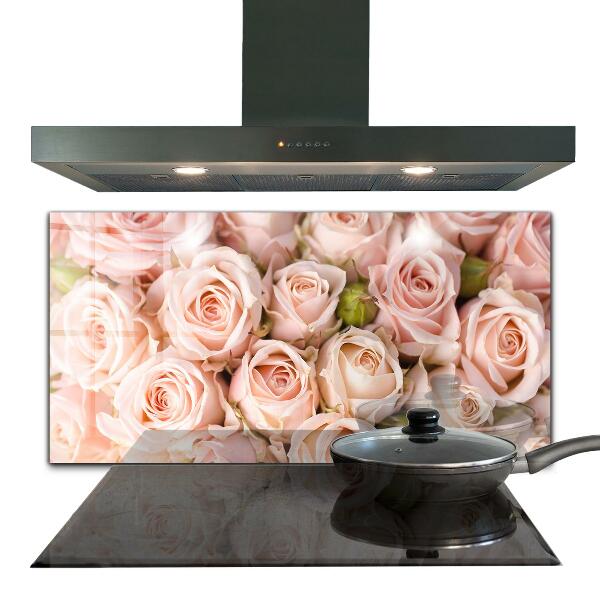 Rivestimento parete cucina Bouquet di rose delicate