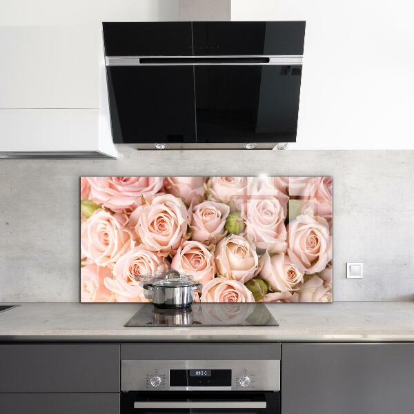 Rivestimento parete cucina Bouquet di rose delicate