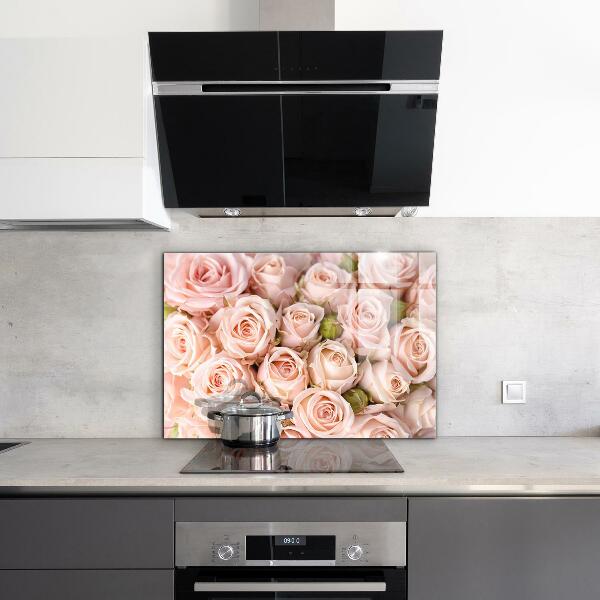 Rivestimento parete cucina Bouquet di rose delicate