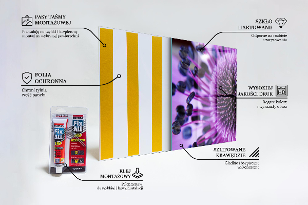 Rivestimento parete cucina Fiore viola