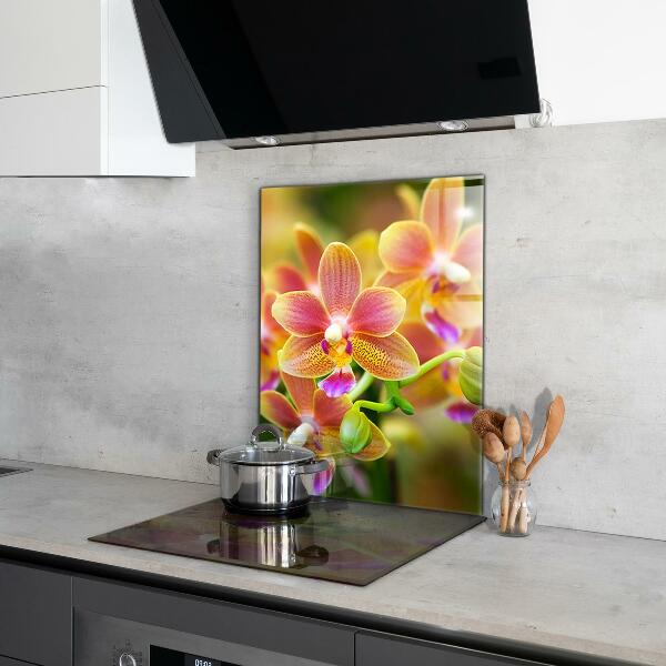 Rivestimento parete cucina Orchidea arancione