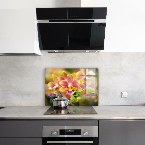 Rivestimento parete cucina Orchidea arancione