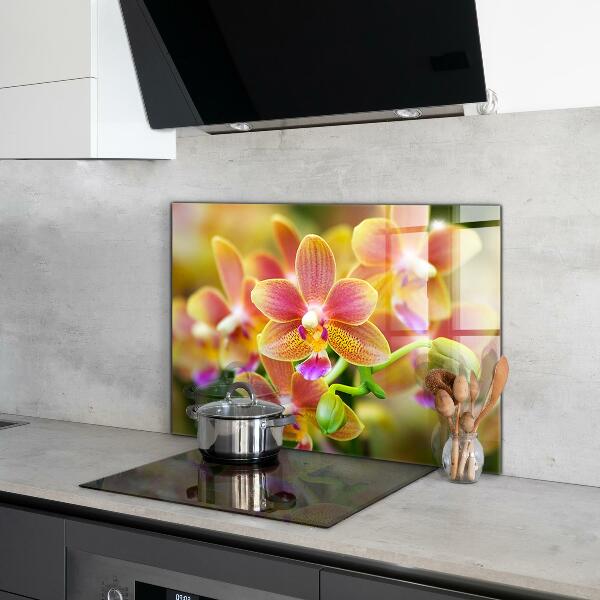 Rivestimento parete cucina Orchidea arancione