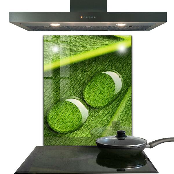 Rivestimento parete cucina Goccia di rugiada su una foglia