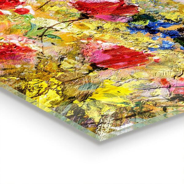 Rivestimento parete cucina Pittura a olio del prato estivo