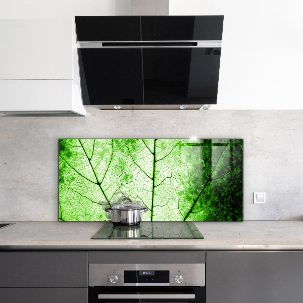 Rivestimento parete cucina Trama di foglia verde