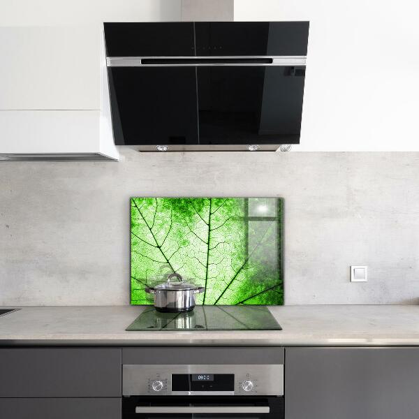 Rivestimento parete cucina Trama di foglia verde