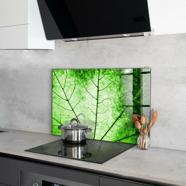 Rivestimento parete cucina Trama di foglia verde