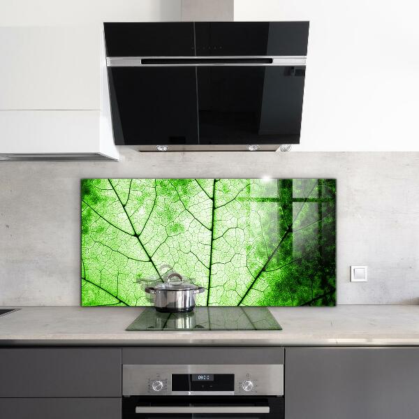 Rivestimento parete cucina Trama di foglia verde