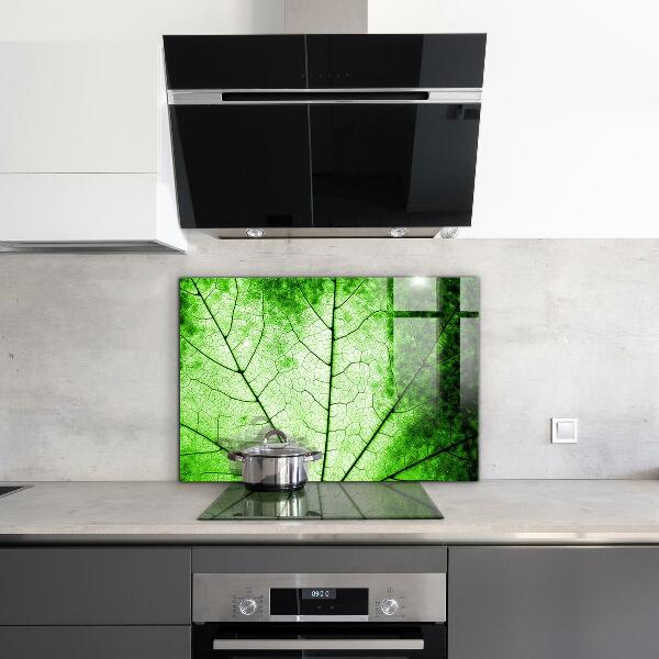 Rivestimento parete cucina Trama di foglia verde