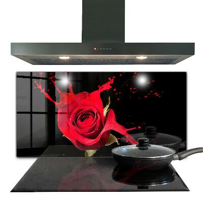 Rivestimento parete cucina Estratto della rosa rossa