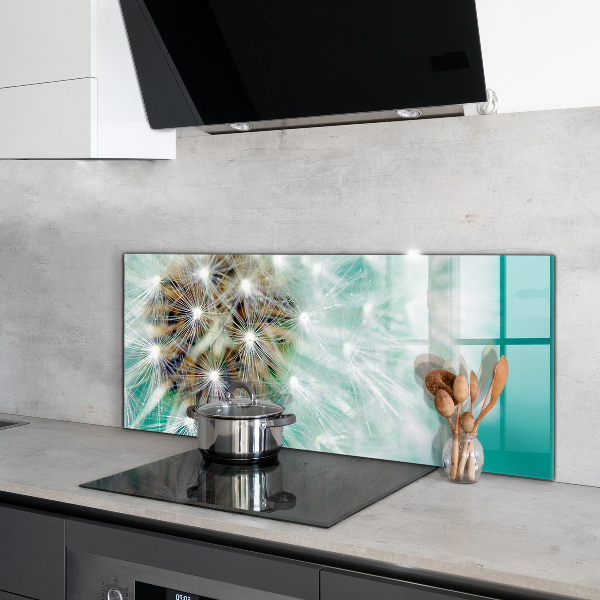 Rivestimento parete cucina Dente di leone nella pianta eolica