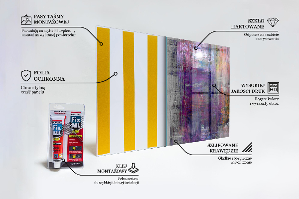 Pannello paraschizzi cucina Pittura astratta