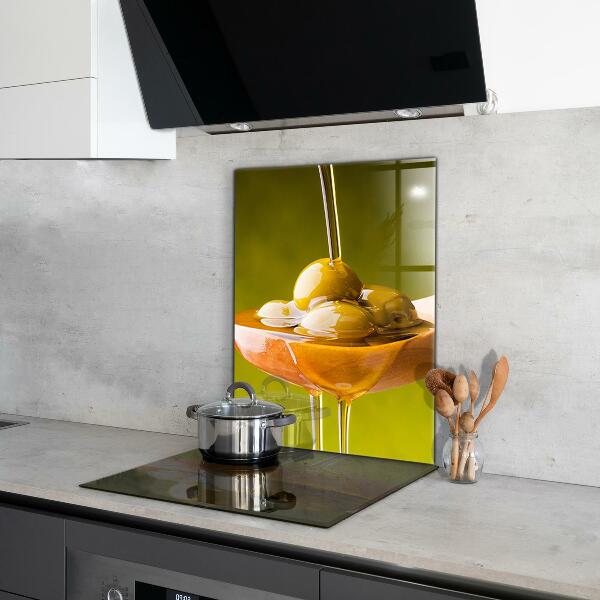 Pannello paraschizzi cucina Olio d'oliva appena spremuto