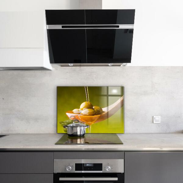 Pannello paraschizzi cucina Olio d'oliva appena spremuto