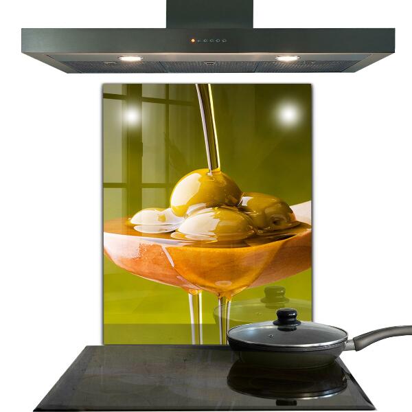 Pannello paraschizzi cucina Olio d'oliva appena spremuto