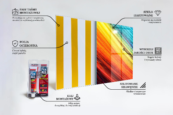 Pannello paraschizzi cucina Modello grafico colorato arcobaleno