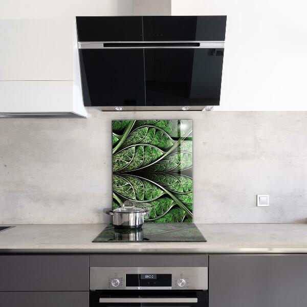 Rivestimento parete cucina Foglia verde astratta