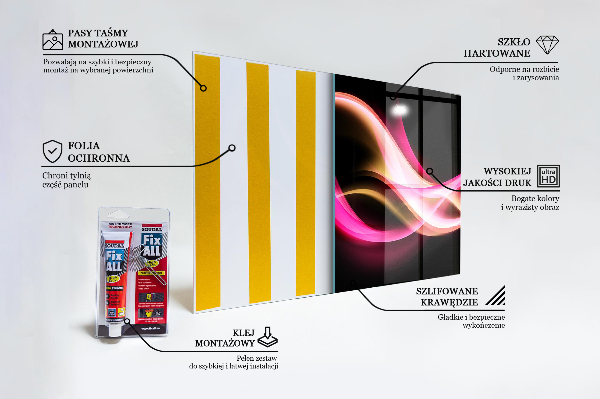 Pannello paraschizzi cucina Vibrazione astratta moderna