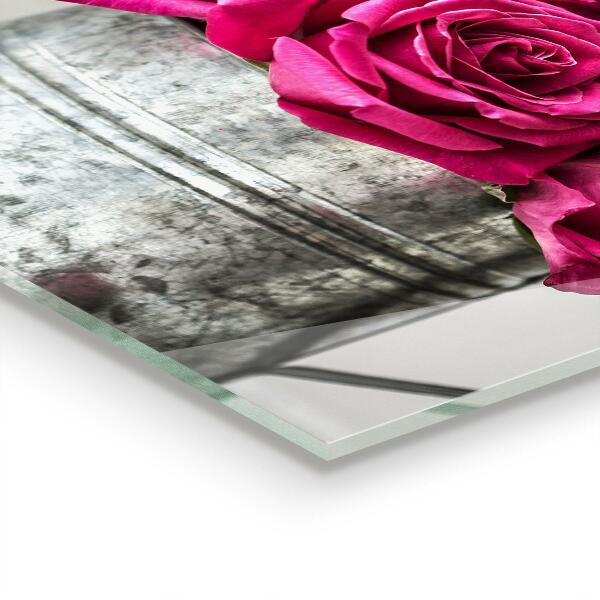 Rivestimento parete cucina Annaffiatoio con mazzo di rose