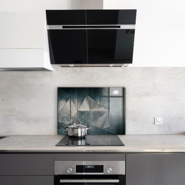 Pannello paraschizzi cucina Triangoli astratti del metallo