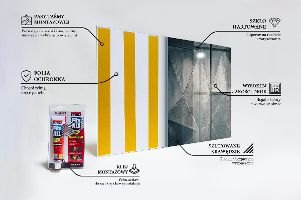 Pannello paraschizzi cucina Triangoli astratti del metallo