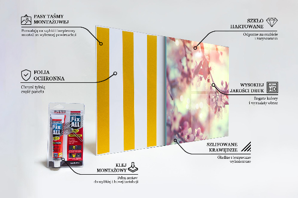 Rivestimento parete cucina Albero rosa in fiore