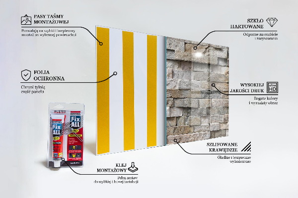 Pannello paraschizzi cucina Mattone di pietra naturale
