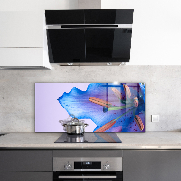 Rivestimento parete cucina Bellissimo giglio blu