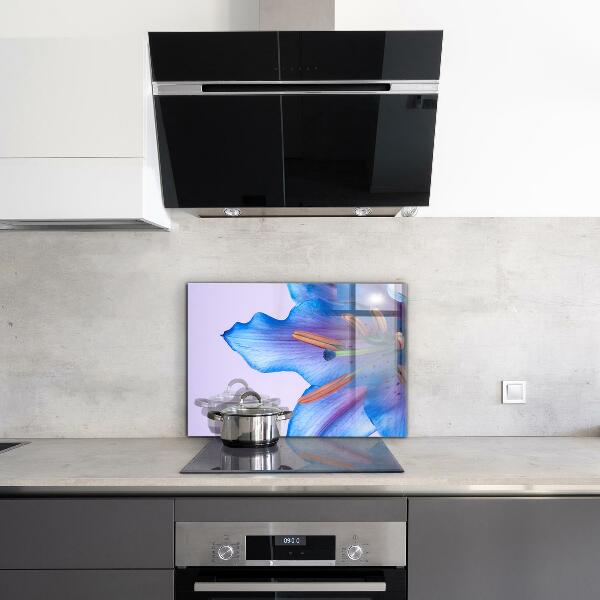 Rivestimento parete cucina Bellissimo giglio blu