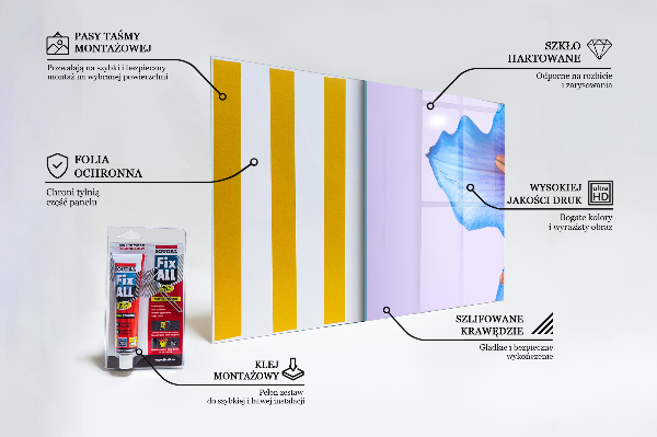 Rivestimento parete cucina Bellissimo giglio blu