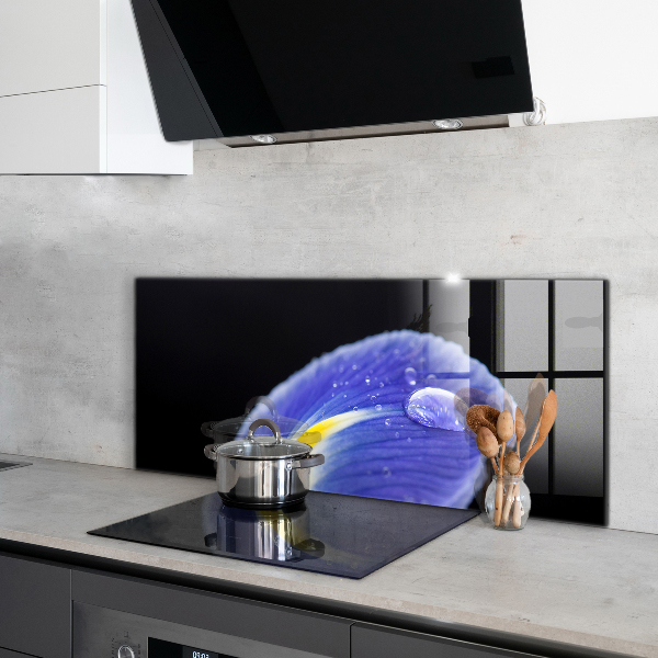 Rivestimento parete cucina Fiore di iris viola