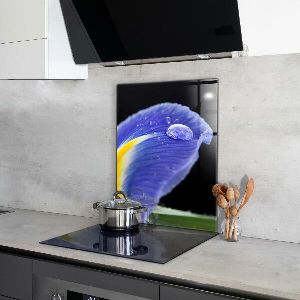 Rivestimento parete cucina Fiore di iris viola