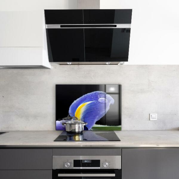 Rivestimento parete cucina Fiore di iris viola