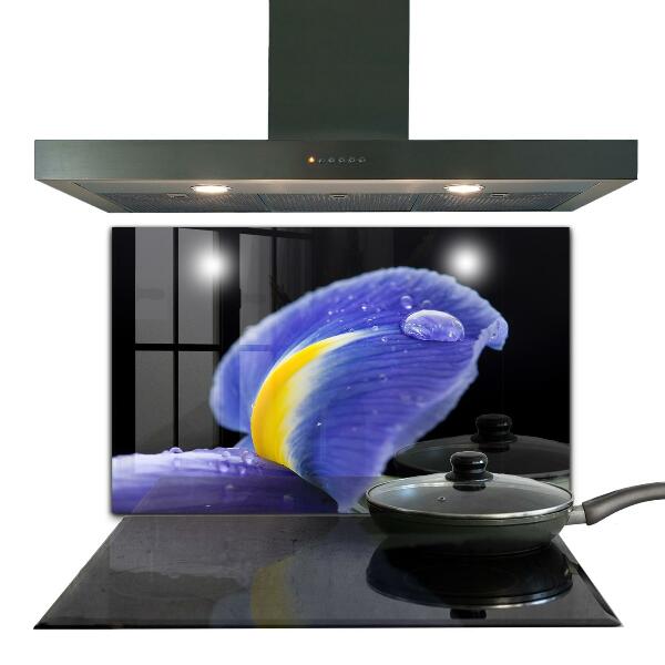 Rivestimento parete cucina Fiore di iris viola