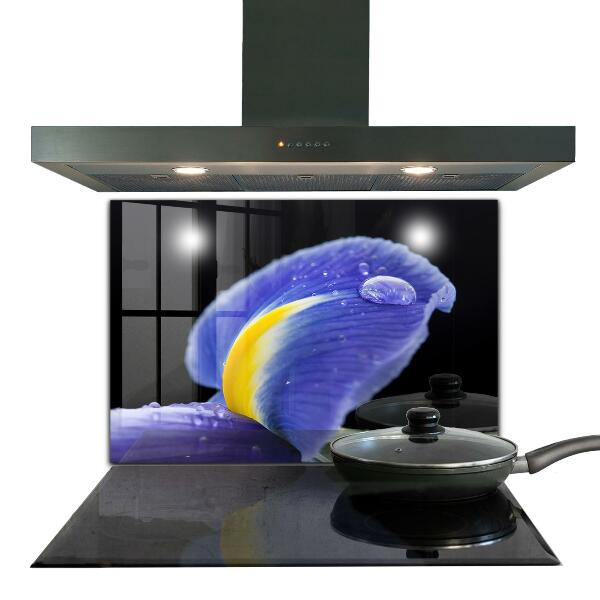 Rivestimento parete cucina Fiore di iris viola