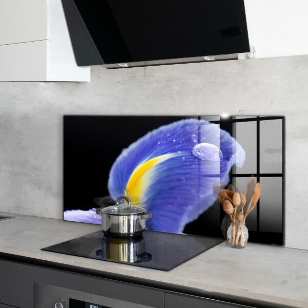 Rivestimento parete cucina Fiore di iris viola